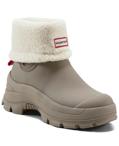 Hunter Women's Esme Waterproof Casual Booties From Finish Line In Med Natural