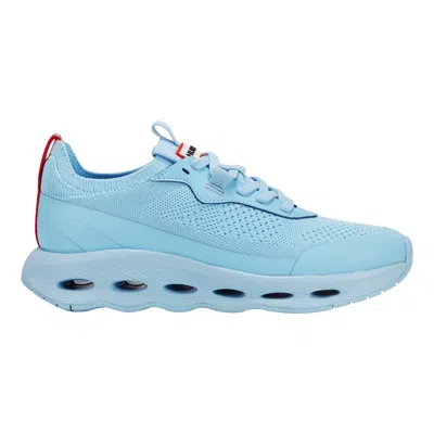 HUNTER Women's Ginger Casual Lace-up Sneakers 9.5 Light Blue