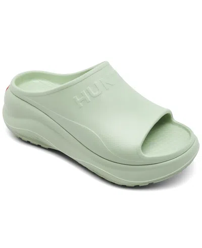 Hunter Women's Haddie Slip-on Open Toe Wedge Sandals From Finish Line In Medium Green
