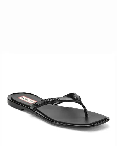 Hunter Women's Hwmarin Thong Sandals In Black