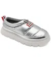 Hunter Madi Platform Puffer Slipper In Silver