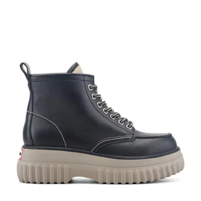 Hunter Women's Juniper Waterproof Leather Boots 5 Black Leather