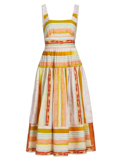 Hunter Women's Mara Striped Cotton Midi-dress