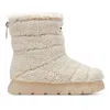 Hunter Maran Waterproof High Pile Fleace Boot In Neutral