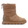 Hunter Women's Maribel Lug Sole Insulated Waterproof Snow Booties 10 Medium Natural In Brown
