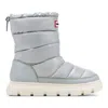 Hunter Women's Maribel Lug Sole Insulated Waterproof Snow Booties 9 Taupe In White