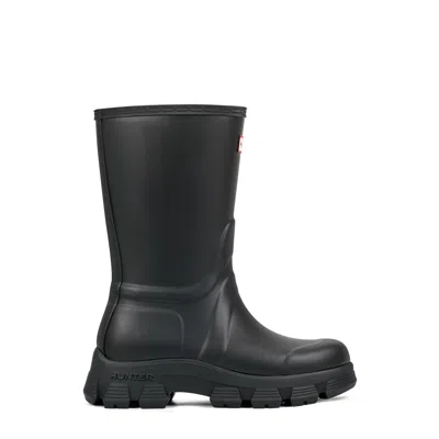Hunter Women's Micah Lug Sole Waterproof Rain Boots 10 Black