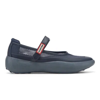 Hunter Women's Mire Casual Mesh Mary Janes 11 Dark Blue