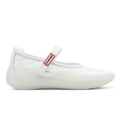 Hunter Women's Mire Casual Mesh Mary Janes 11 White