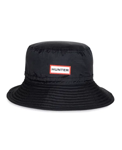 Hunter Women's Nylon Packable Bucket Hat In Black