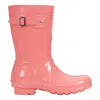 Hunter Women's Original Short Gloss Rain Boots 9 Medium Pink