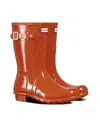 Hunter Women's Original Short Gloss Wellington Boots In Siren In Red