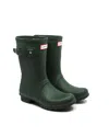 Hunter Original Short Back Adjustable Rain Boot In Green