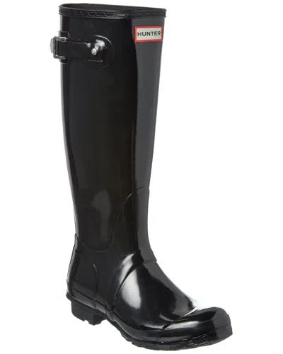 Hunter Original Tall Gloss Rain Boot In Black