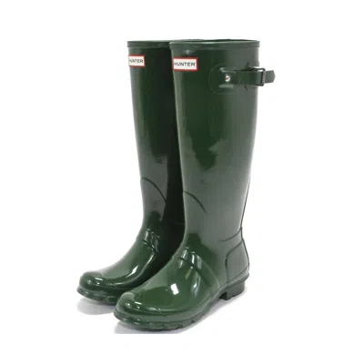 Hunter Women's Original Tall Gloss Rain Boot In  Green