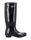 Hunter Womens Black Original Gloss Rubber Wellington Boots