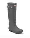 Hunter Original Back Adjustable Tall Rain Boot In Gray