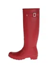 Hunter Knee Boots In Red