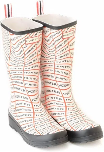 Hunter Women's Play Boot Tall In Sonic Logo Print In Multi