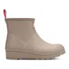 Hunter Women's Play™ Insulated Vegan Shearling Short Rain Boots 5 Medium Natural In Brown