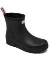 Hunter Women's Original Short Play Wedge Rain Boots In Black