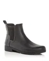 Hunter Original Refined Chelsea Rain Boots In Black