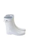 Hunter Women's Refined Short Gloss Duo Rain Boot In Stormy Grey In Grey