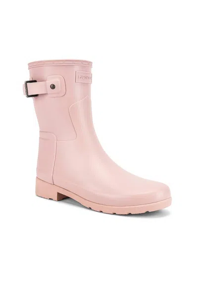Hunter Women's Refined Short Matte Boots In Echo, Pink In Multi
