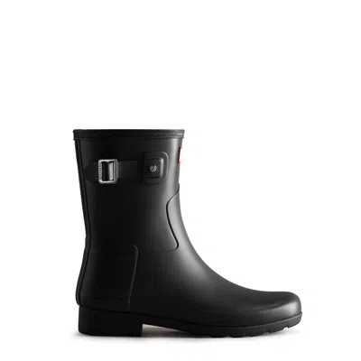 Hunter Women's Refined Slim Fit Short Rain Boots 7 Black