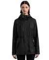 Hunter Women's Rubberized Rain Jacket In Black
