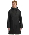 Hunter Short Rubberized Waterproof Rain Jacket In Black
