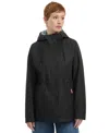Hunter Short Rubberized Waterproof Rain Jacket In Black