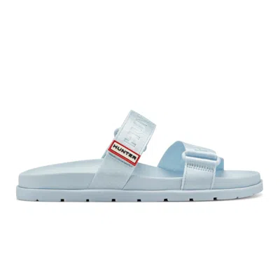 Hunter Women's Rylee Casual Slip-on Dual Strap Sandal 10 Light Blue