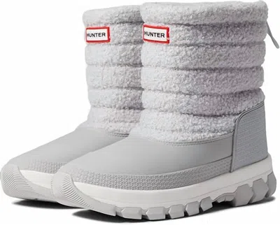 Hunter Women's Sherpa Snow Boot Short In Frosted Grey