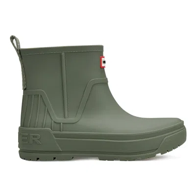 Hunter Women's Wales Waterproof Rain Booties 10 Medium Green In Animal Print