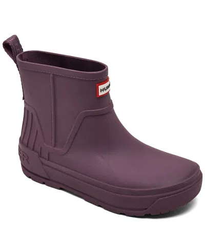 Hunter Women's Wales Waterproof Rain Booties From Finish Line In Purple