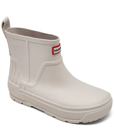 Hunter Women's Wales Waterproof Rain Booties From Finish Line In White