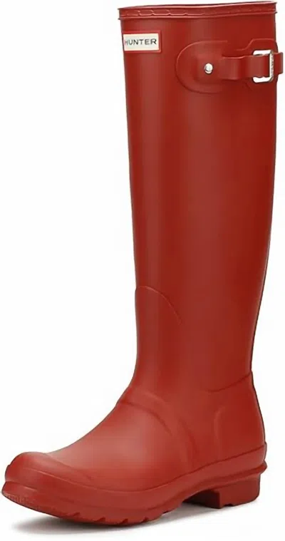 Hunter Women's Wellies Rain Boots In Red