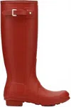 Hunter Original Back Adjustable Tall Rain Boot In Red