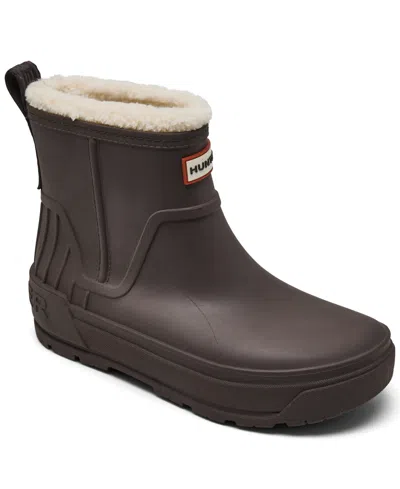 Hunter Women's Willa Insulated Waterproof Booties From Finish Line In Brown