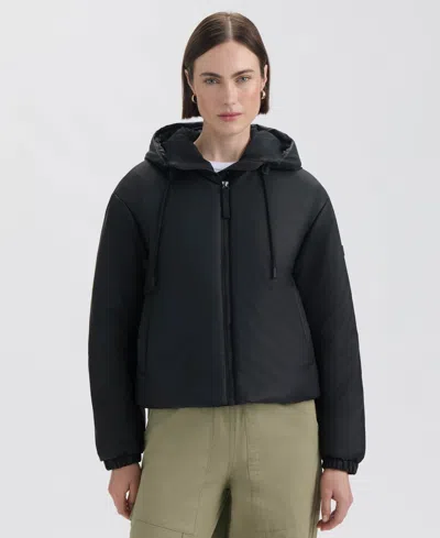 Hunter Women's Zip Up Puffer Jacket In Black
