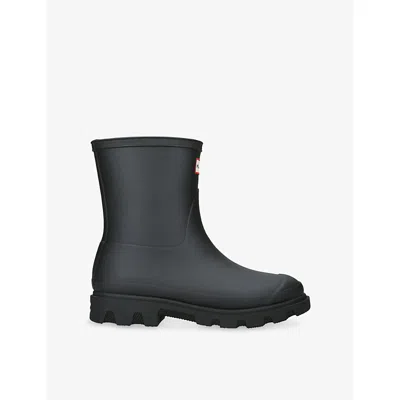 Hunter Womens Black Downpour Short Rubber Wellington Boots Eur 39 / 6 Uk