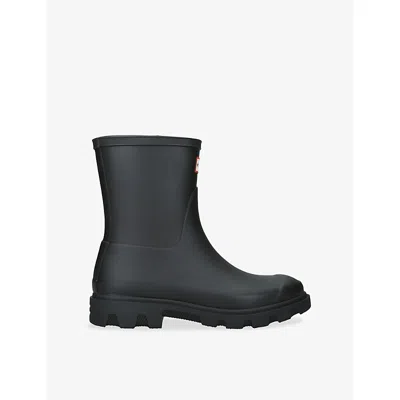 Hunter Womens Downpour Short Rubber Wellington Boots Black Eur 39 / 6 Uk