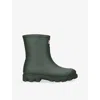 Hunter Womens Khaki Downpour Short Rubber Wellington Boots Eur 38/5 Uk In Green