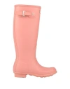 Hunter Womens Org Tall Woman Boot Salmon Pink Size 8 Rubber