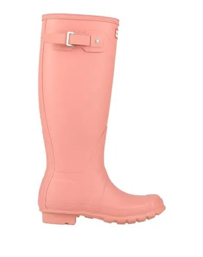 Hunter Womens Org Tall Woman Boot Salmon Pink Size 8 Rubber