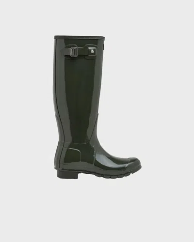 Hunter Womens Original Tall Gloss Boot Mörk In Dark Green