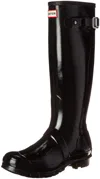 Hunter Womens Original Tall Gloss Rain Boots - Black - 10