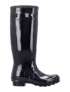 Hunter Womens Black Original Gloss Rubber Wellington Boots In Black