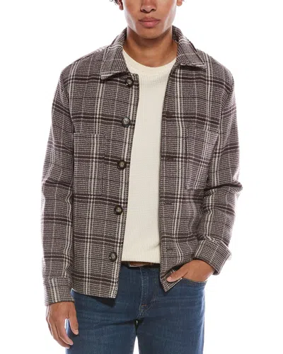 Hunter Wool-blend Plaid Overshirt Jacket In Multi